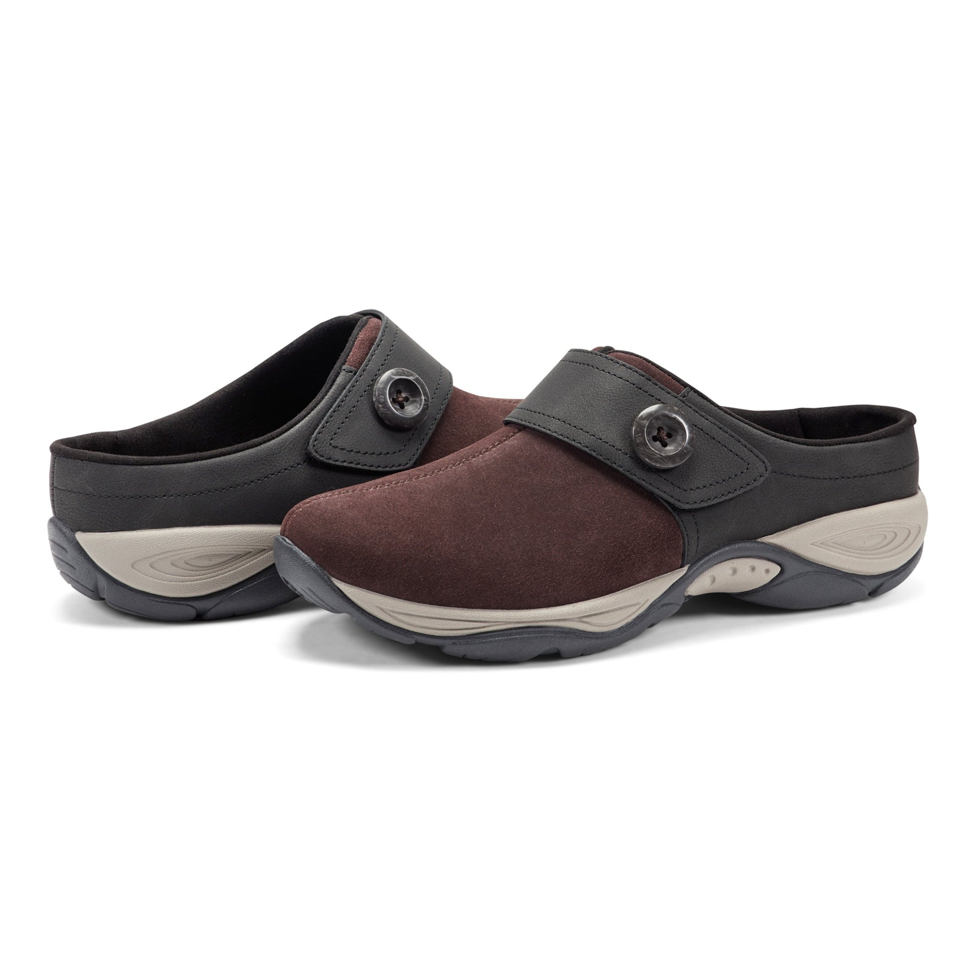 Easy Spirit Edline Slip On Casual Clogs - Red Suede