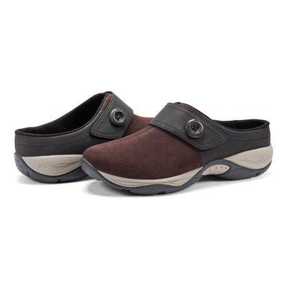 Easy Spirit Edline Slip On Casual Clogs - Red Suede