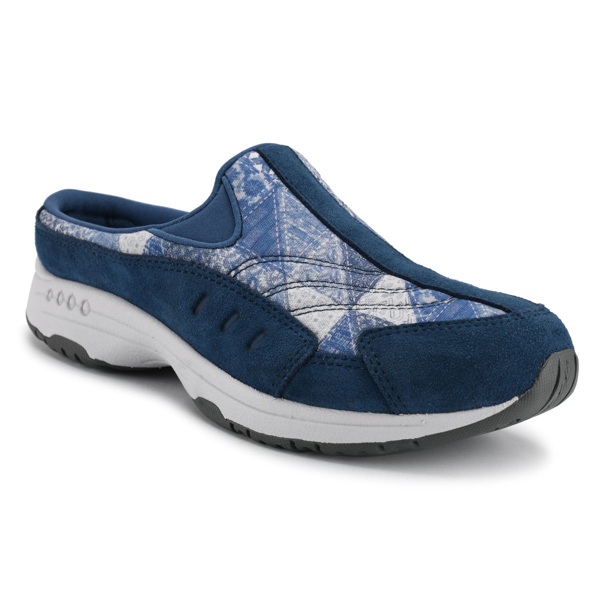 Easy Spirit Traveltime Clogs - Denim Patchwork