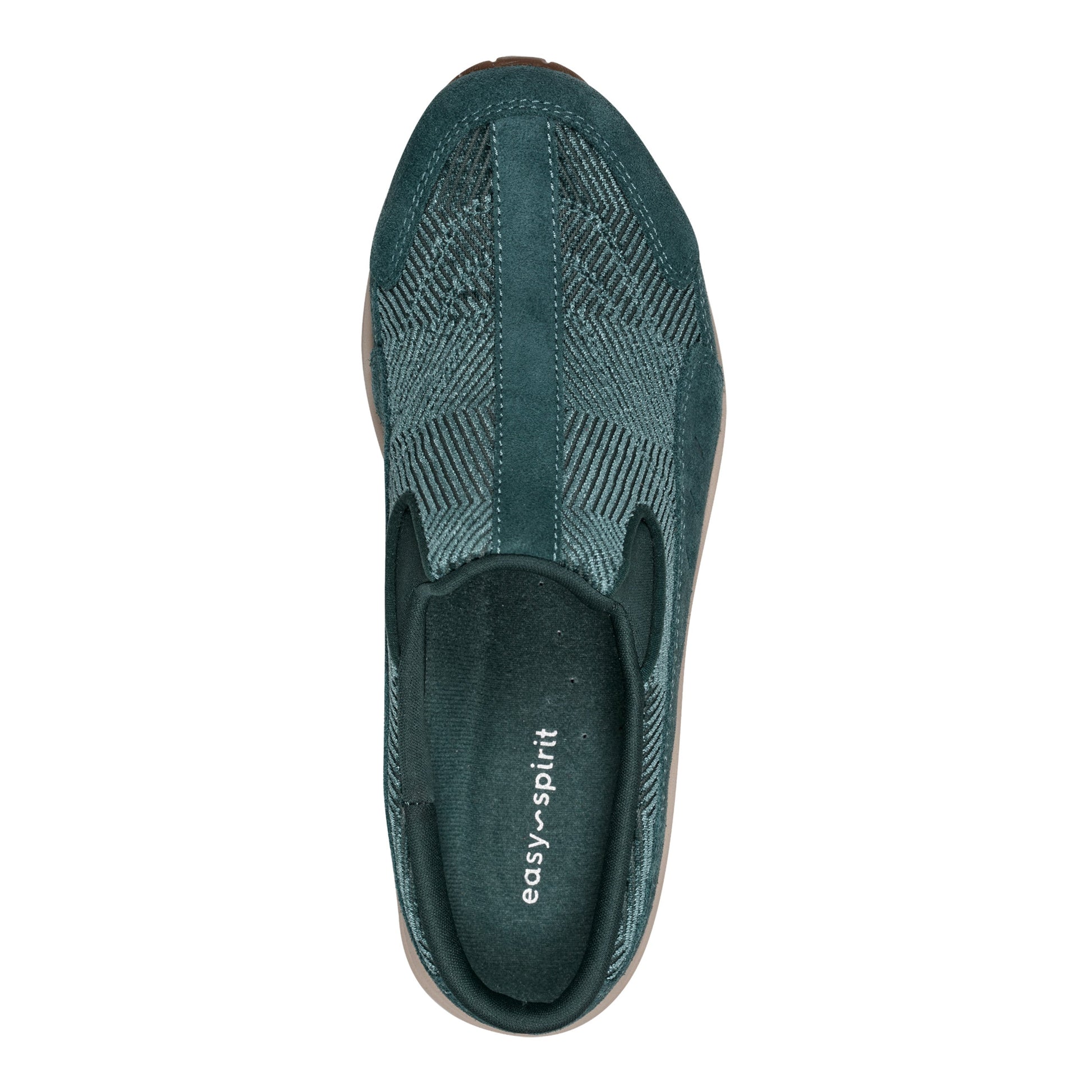 Easy Spirit Traveltime Clogs - Green Velour Suede