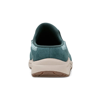 Easy Spirit Traveltime Clogs - Green Velour Suede
