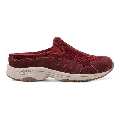 Easy Spirit Traveltime Clogs - Red Velour Suede