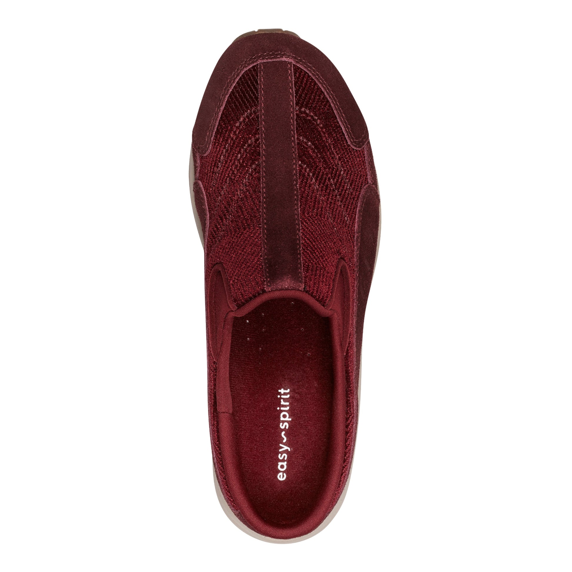 Easy Spirit Traveltime Clogs - Red Velour Suede
