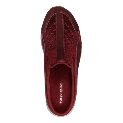 Easy Spirit Traveltime Clogs - Red Velour Suede