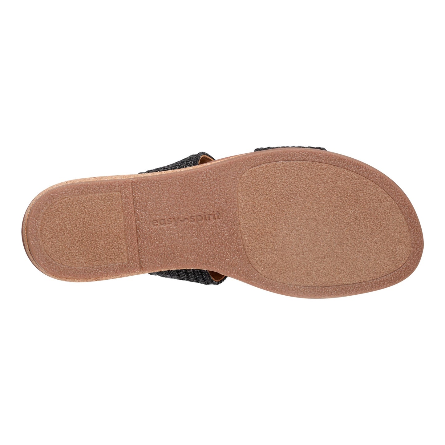 Easy Spirit Lana Flat Sandals - Black Raffia