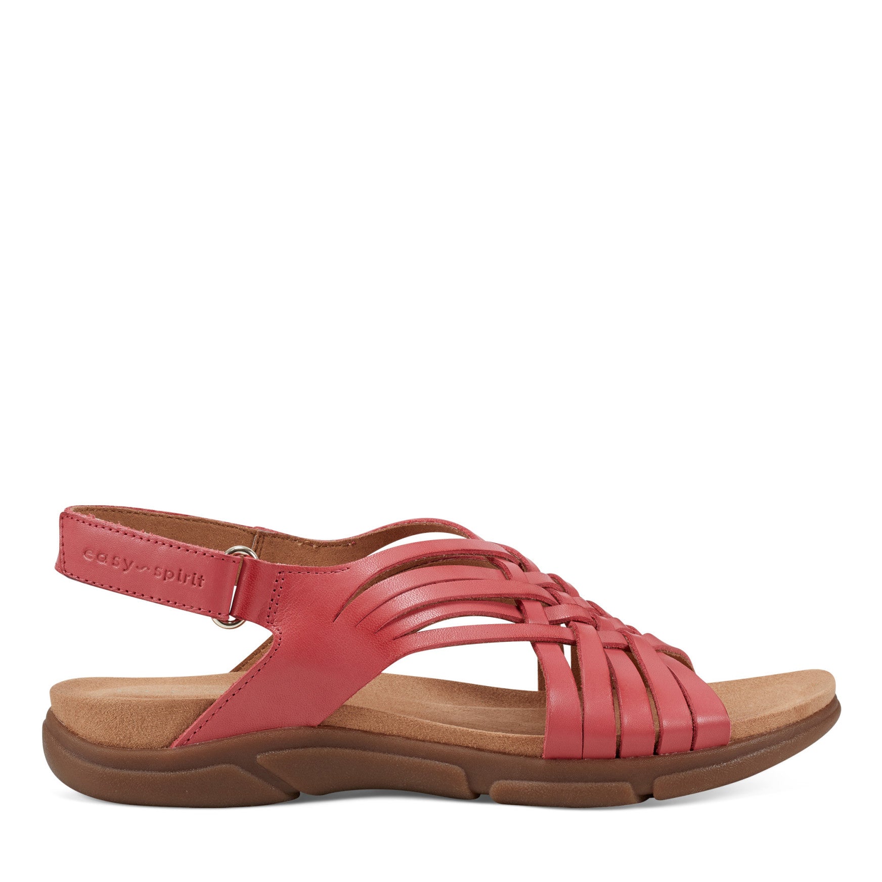Easy Spirit Mar Sandals - Coral Leather