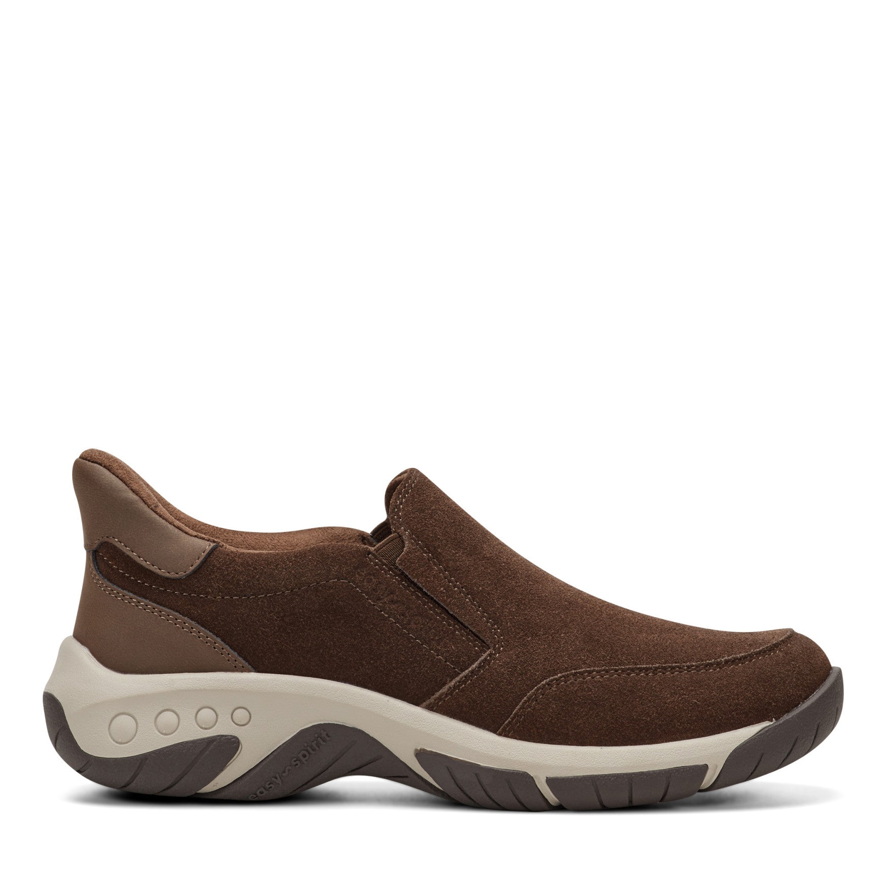 Easy Spirit Warner SOEASY™ Slip On Shoes - Dark Brown Suede