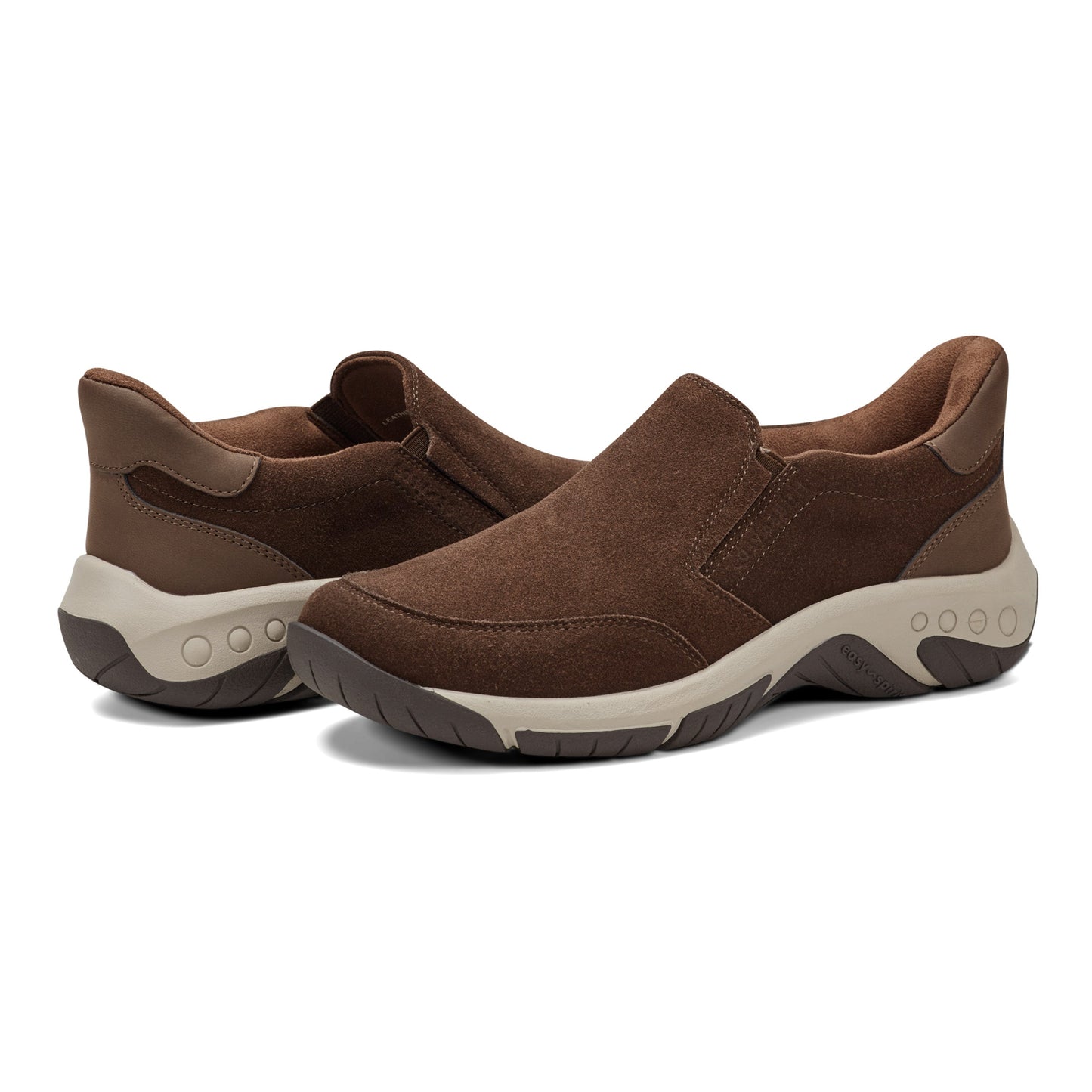 Easy Spirit Warner SOEASY™ Slip On Shoes - Dark Brown Suede