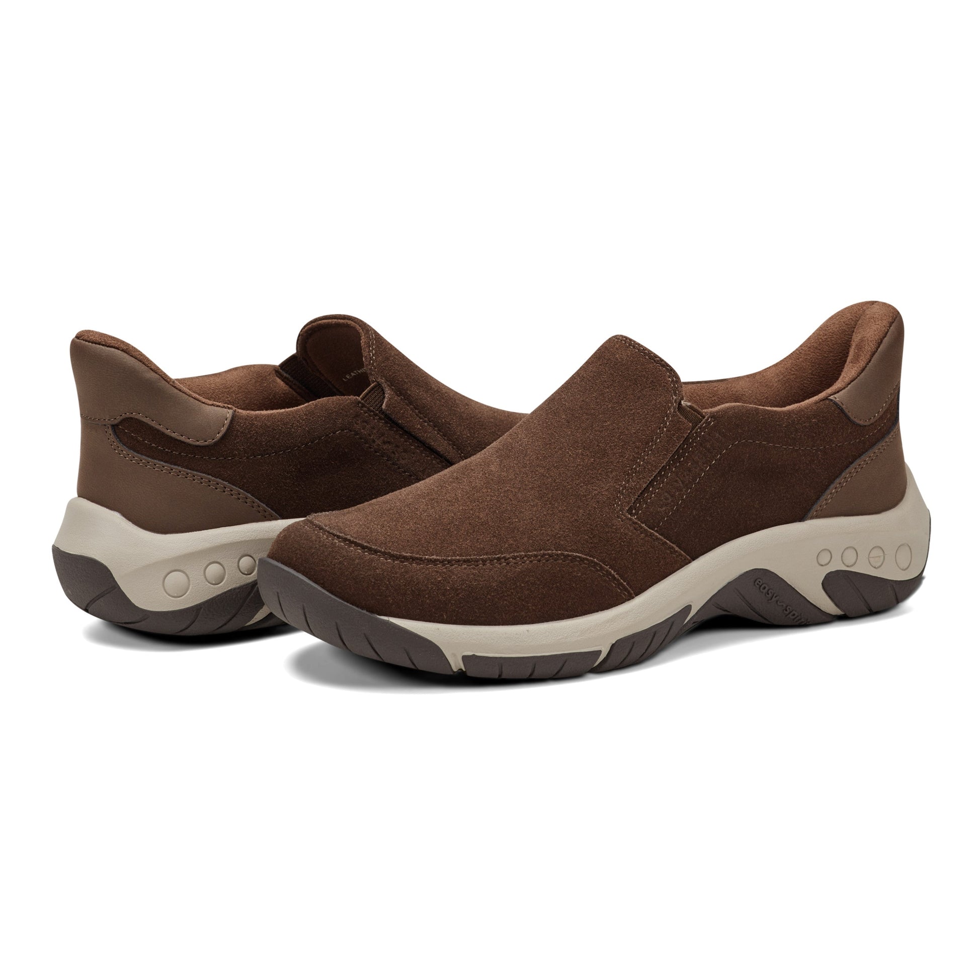 Easy Spirit Warner SOEASY™ Slip On Shoes - Dark Brown Suede