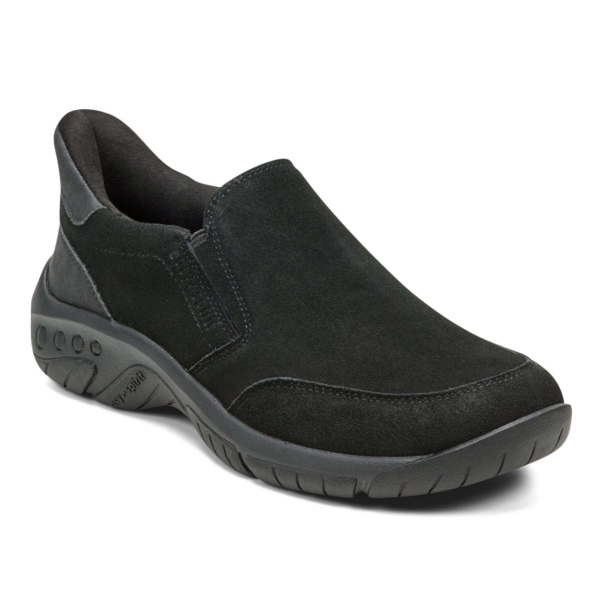 Easy Spirit Warner SOEASY™ Slip On Shoes - Black Suede