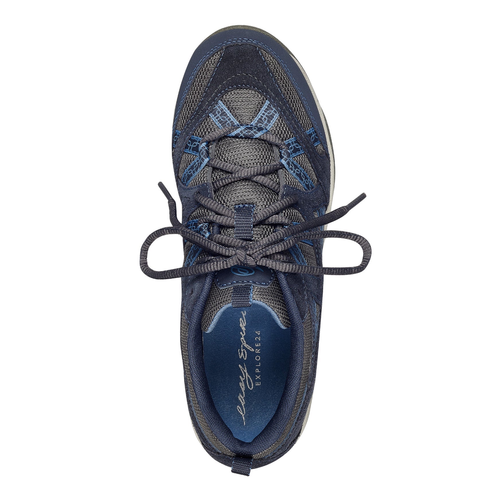 Easy Spirit Exploremap Walking Shoes - Navy Multi Nubuck
