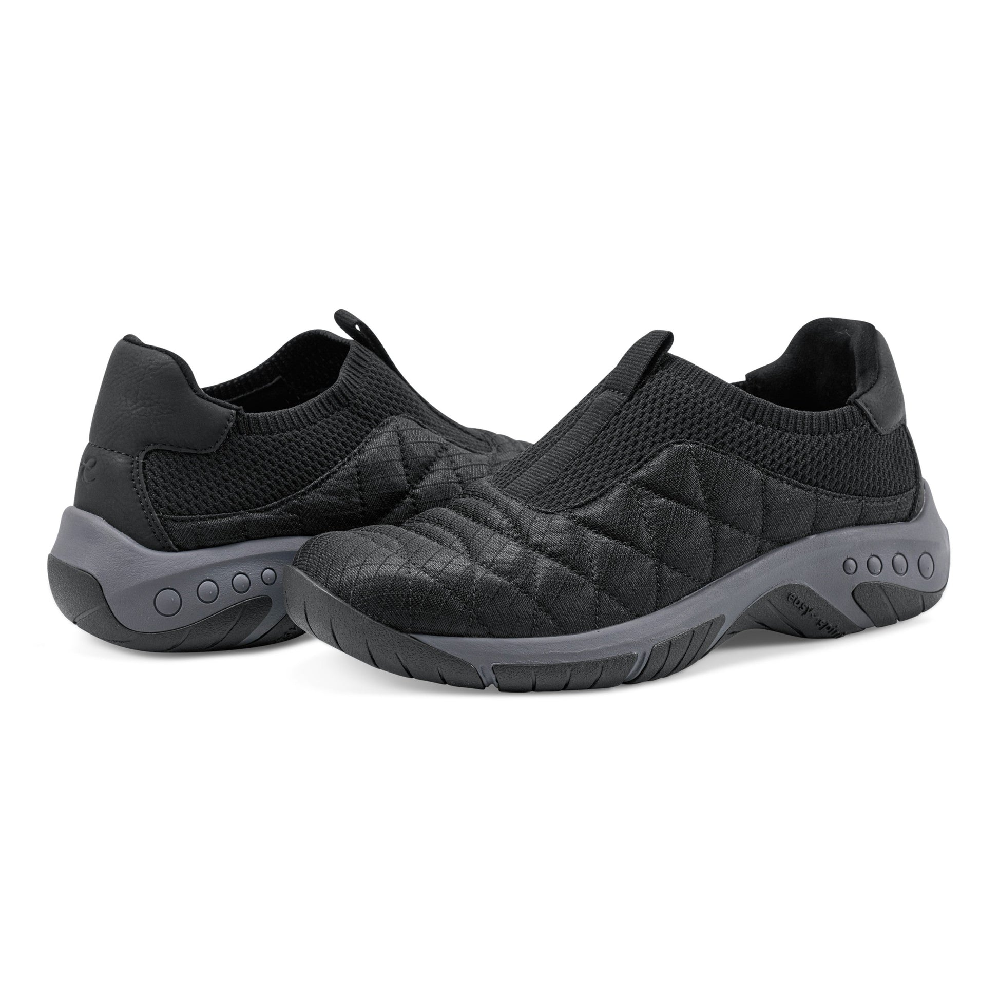 Easy Spirit Wallis Casual Slip On Shoes - Black Mesh