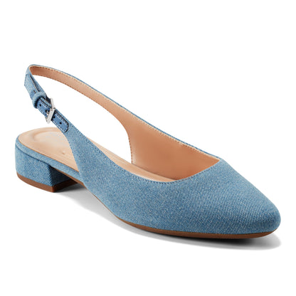 Easy Spirit Cassius Slingback Pumps - Light Denim