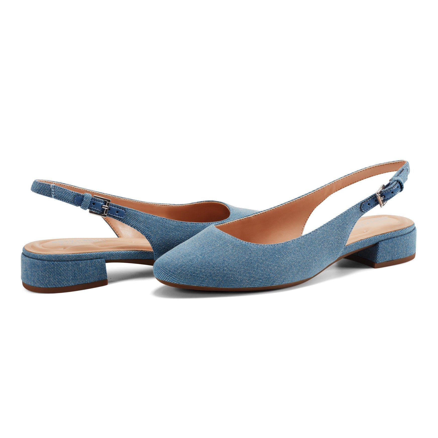 Easy Spirit Cassius Slingback Pumps - Light Denim