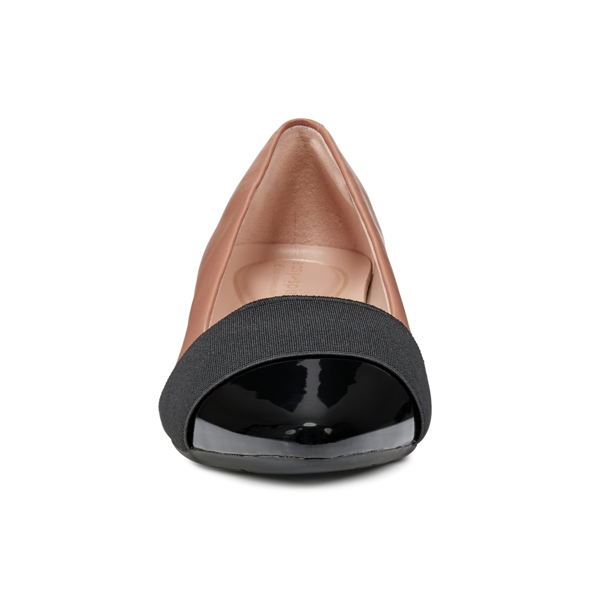 Easy Spirit Casta Cap Toe Dress Pumps - Natural Leather