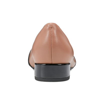 Easy Spirit Casta Cap Toe Dress Pumps - Natural Leather