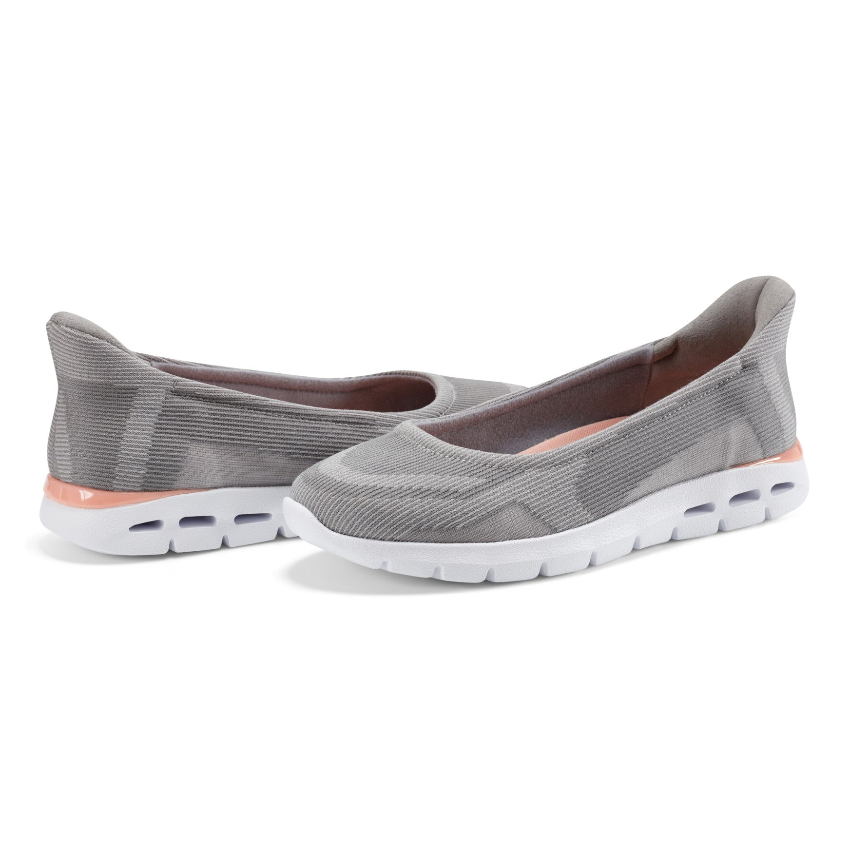 Easy Spirit Noemi SOEASY™ Slip On Ballet Flats - Light Grey
