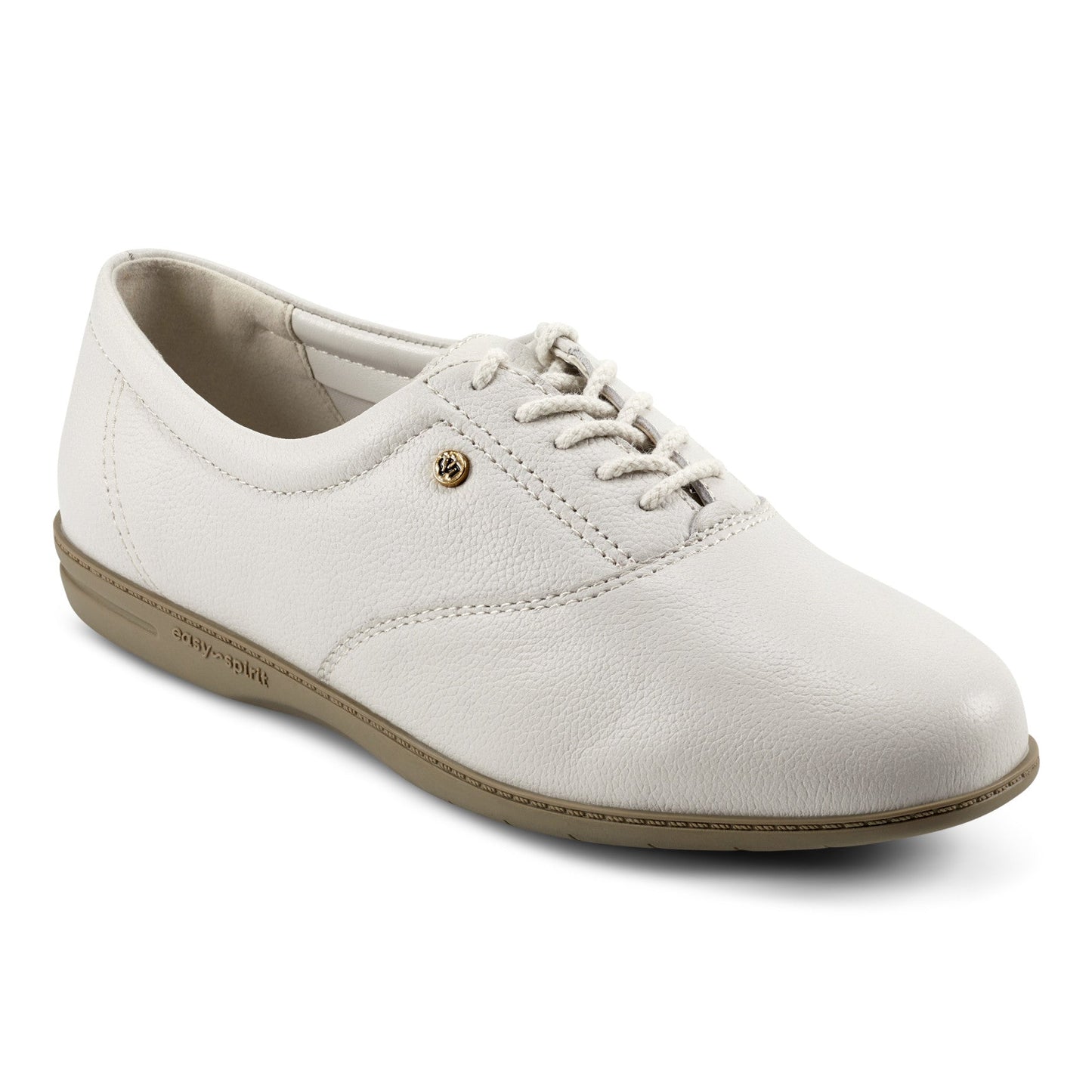 Easy Spirit Motion Leather Oxfords - White Leather