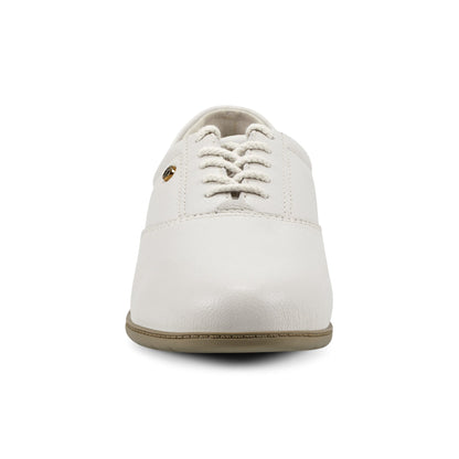 Easy Spirit Motion Leather Oxfords - White Leather